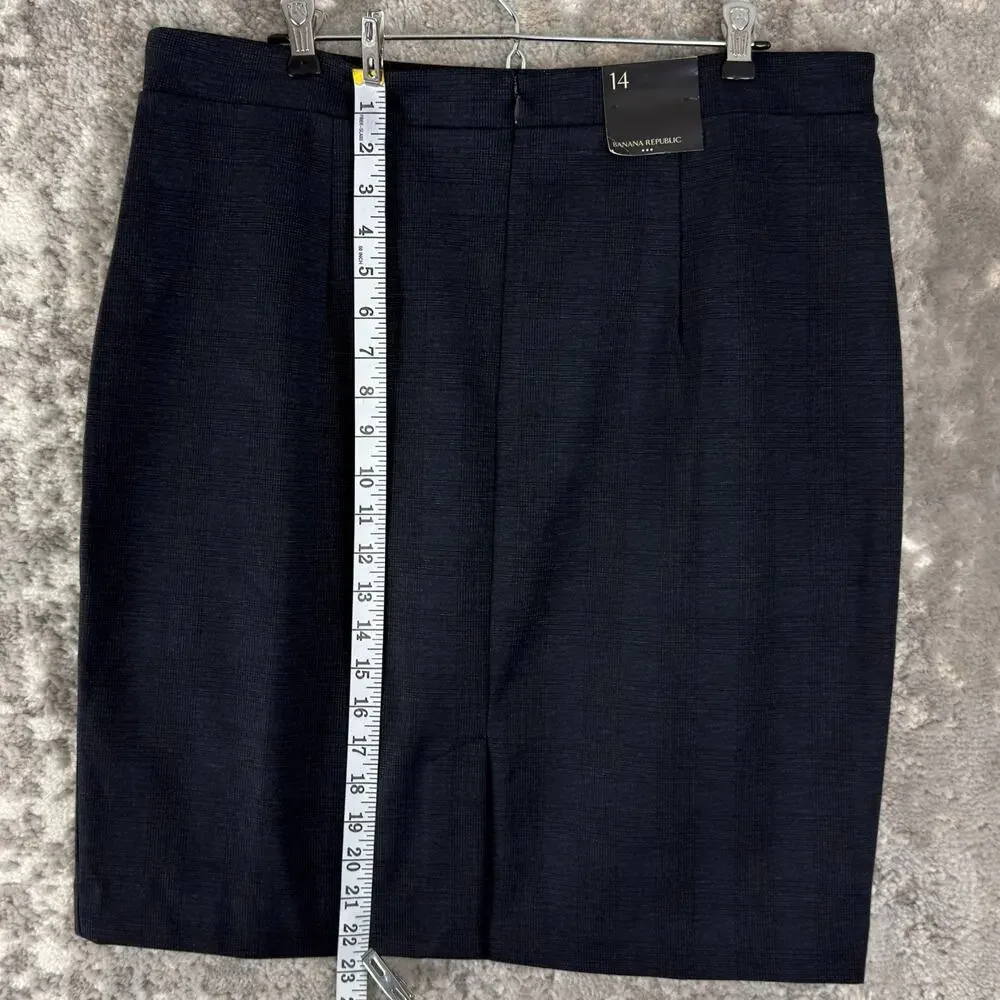 NEW Banana Republic Size 14 Minimalist Preppy Career‎ Pencil Skirt Black Zip NWT